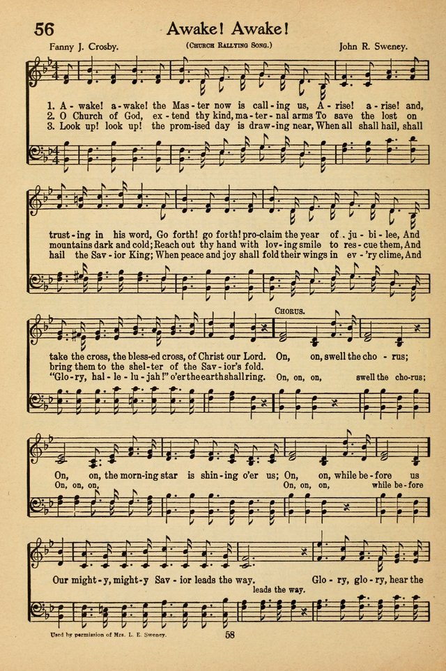Sunday School Voices: a collection of sacred songs page 58