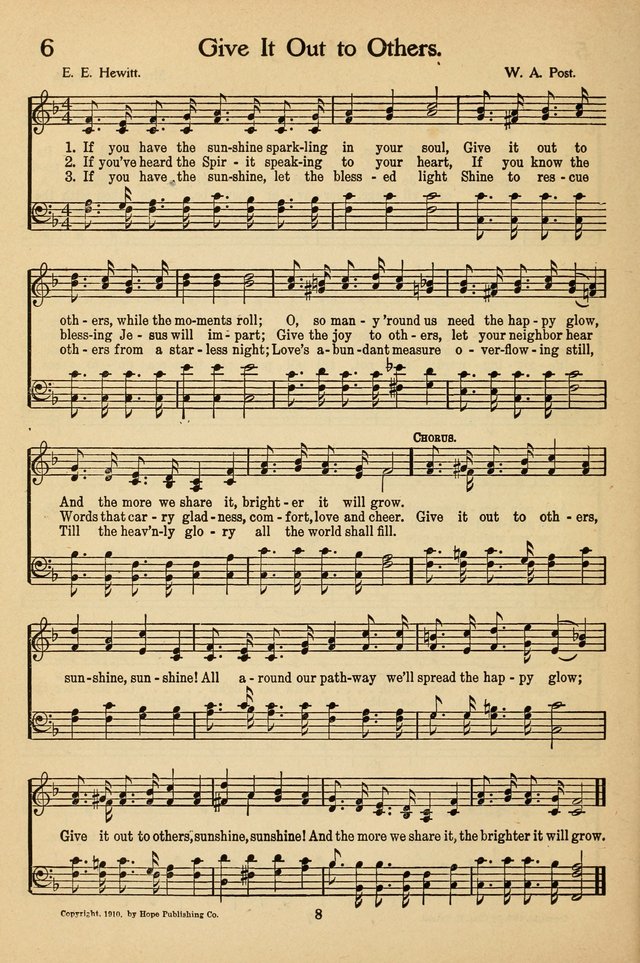 Sunday School Voices: a collection of sacred songs page 8