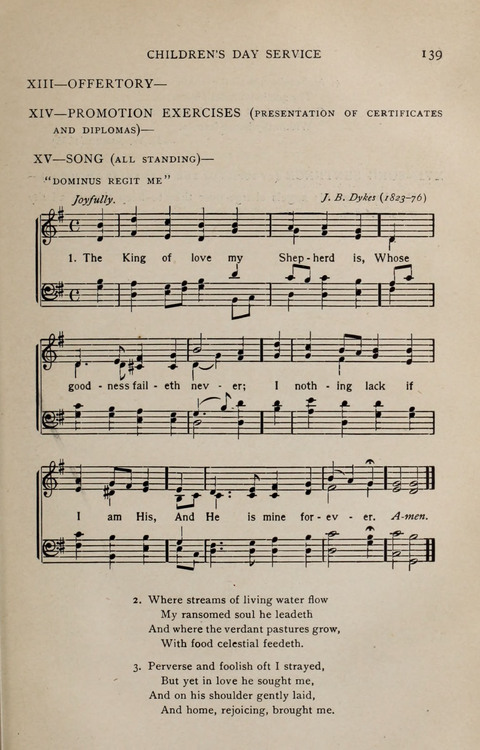 Scripture and Song in Worship: A service book for the Sunday School page 139