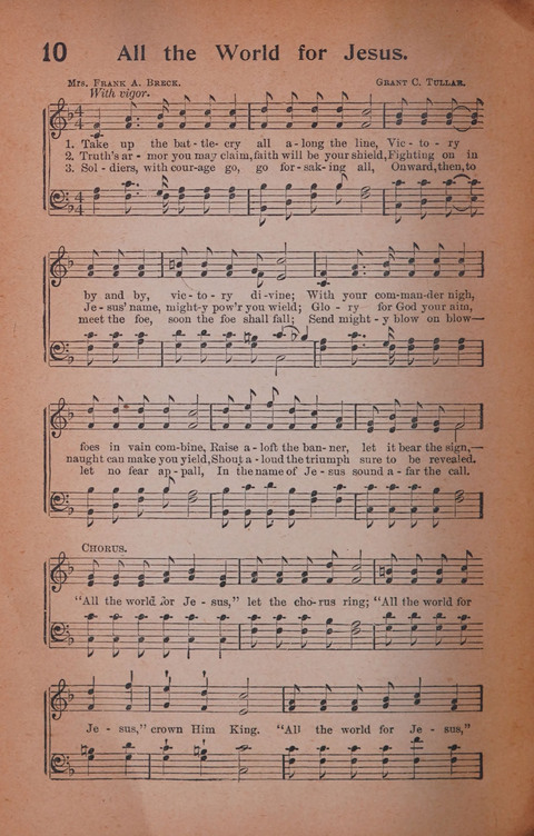 Songs of Triumph Nos. 1 and 2 Combined: 201 choice new hymns for choirs, solo singers, the home circle, etc. page 10