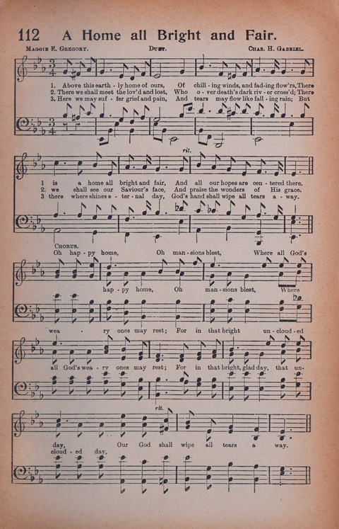 Songs of Triumph Nos. 1 and 2 Combined: 201 choice new hymns for choirs, solo singers, the home circle, etc. page 103
