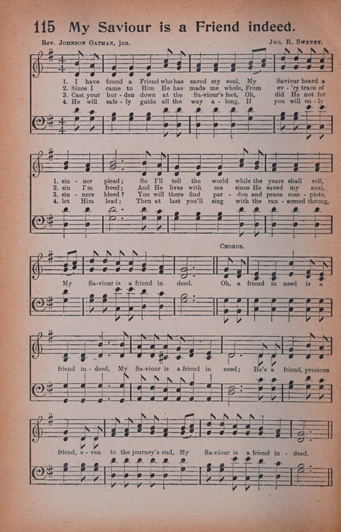 Songs of Triumph Nos. 1 and 2 Combined: 201 choice new hymns for choirs, solo singers, the home circle, etc. page 106