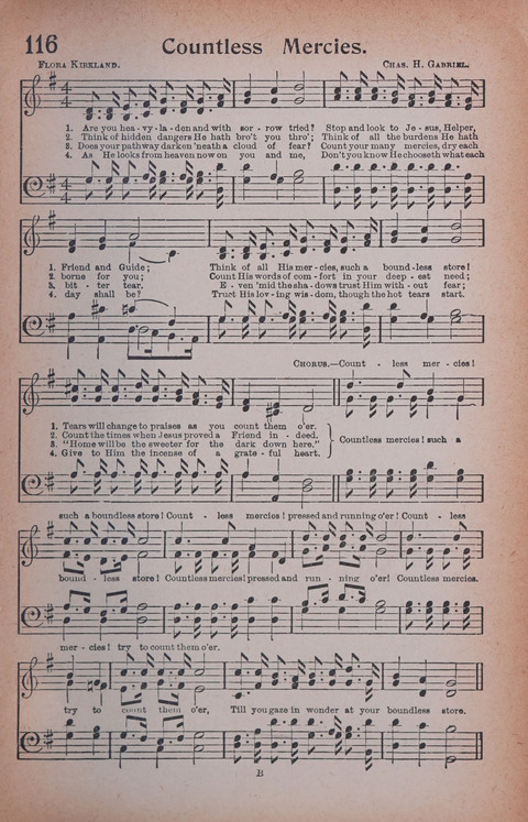 Songs of Triumph Nos. 1 and 2 Combined: 201 choice new hymns for choirs, solo singers, the home circle, etc. page 107