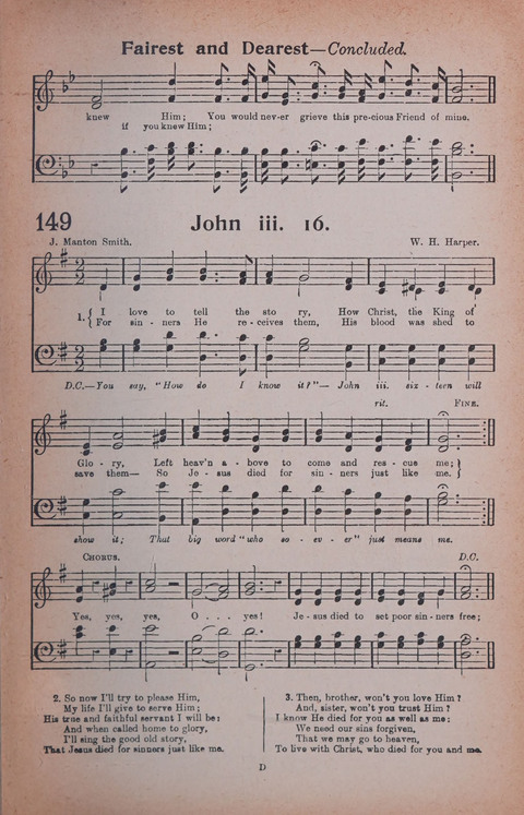 Songs of Triumph Nos. 1 and 2 Combined: 201 choice new hymns for choirs, solo singers, the home circle, etc. page 139