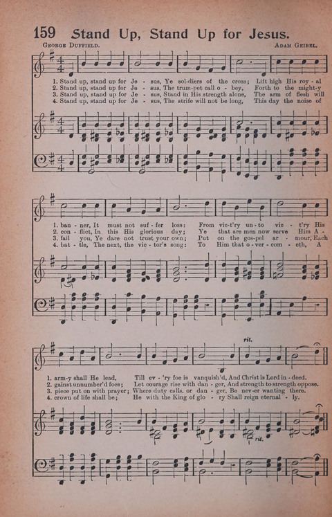 Songs of Triumph Nos. 1 and 2 Combined: 201 choice new hymns for choirs, solo singers, the home circle, etc. page 150