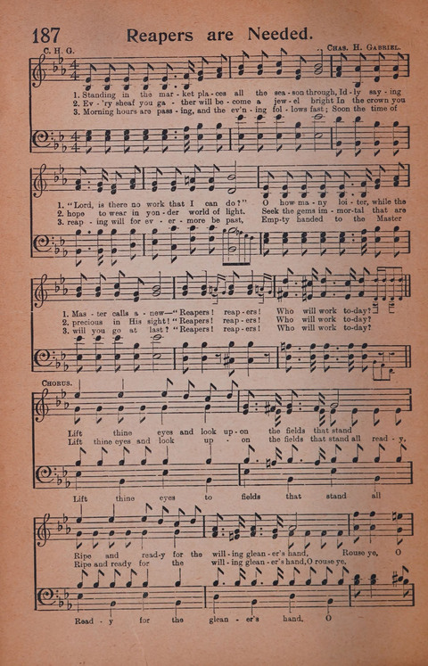 Songs of Triumph Nos. 1 and 2 Combined: 201 choice new hymns for choirs, solo singers, the home circle, etc. page 176