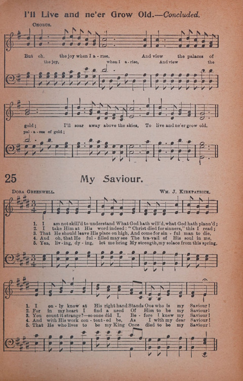 Songs of Triumph Nos. 1 and 2 Combined: 201 choice new hymns for choirs, solo singers, the home circle, etc. page 25