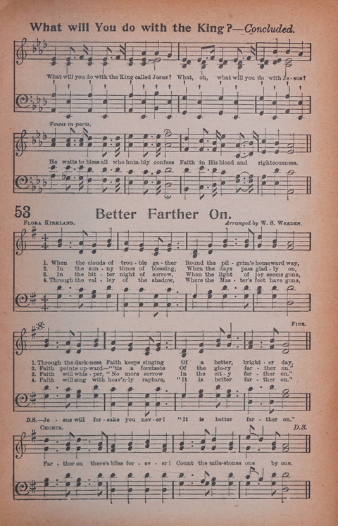 Songs of Triumph Nos. 1 and 2 Combined: 201 choice new hymns for choirs, solo singers, the home circle, etc. page 53