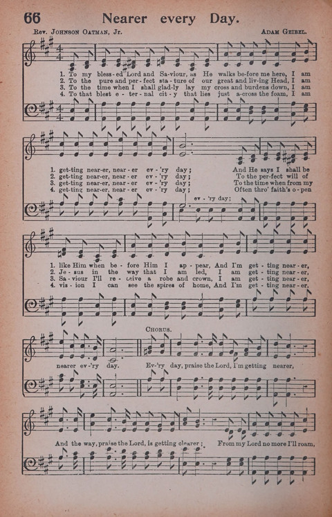 Songs of Triumph Nos. 1 and 2 Combined: 201 choice new hymns for choirs, solo singers, the home circle, etc. page 66