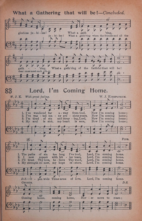 Songs of Triumph Nos. 1 and 2 Combined: 201 choice new hymns for choirs, solo singers, the home circle, etc. page 83