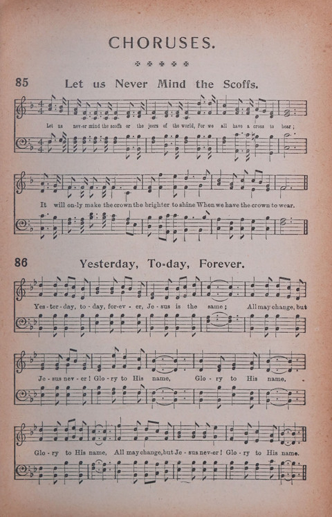 Songs of Triumph Nos. 1 and 2 Combined: 201 choice new hymns for choirs, solo singers, the home circle, etc. page 85