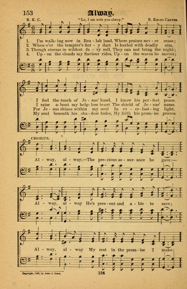 The Silver Trumpet: a collection of new and selected hymns; for use in public worship, revival services, prayer and social meetings, and Sunday schools page 124