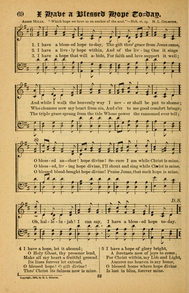 The Silver Trumpet: a collection of new and selected hymns; for use in public worship, revival services, prayer and social meetings, and Sunday schools page 52
