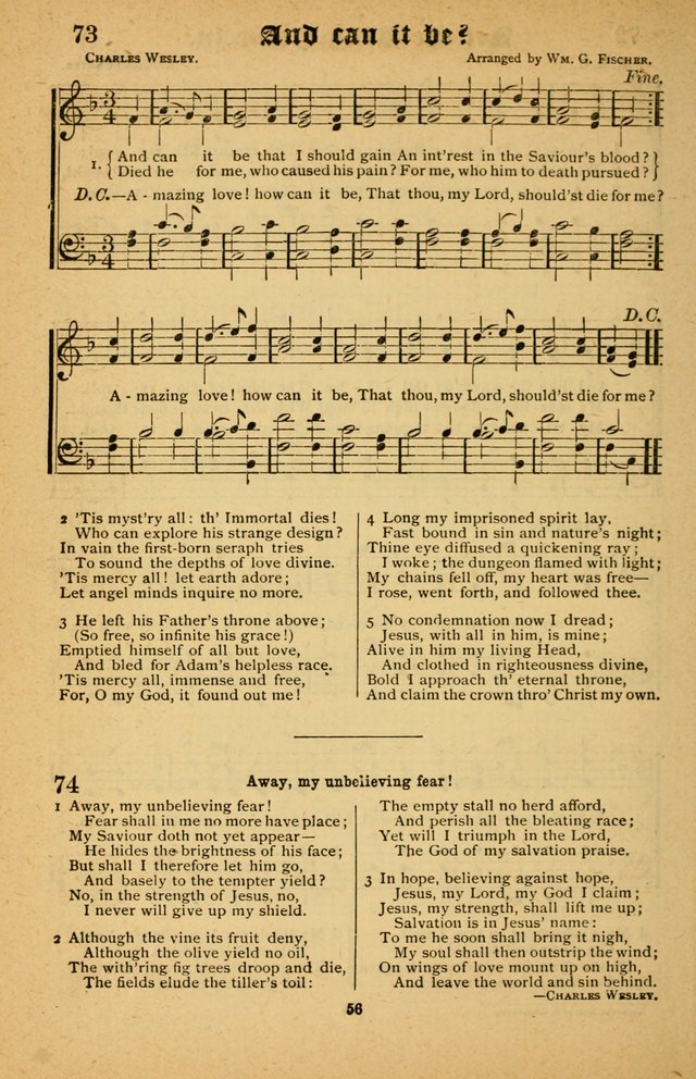 The Silver Trumpet: a collection of new and selected hymns; for use in public worship, revival services, prayer and social meetings, and Sunday schools page 56
