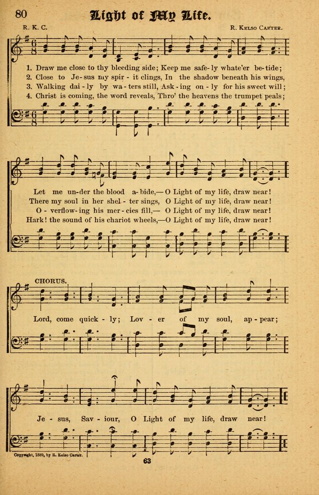The Silver Trumpet: a collection of new and selected hymns; for use in public worship, revival services, prayer and social meetings, and Sunday schools page 63