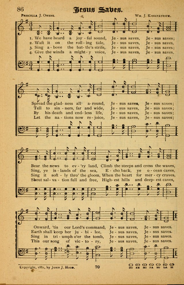 The Silver Trumpet: a collection of new and selected hymns; for use in public worship, revival services, prayer and social meetings, and Sunday schools page 70