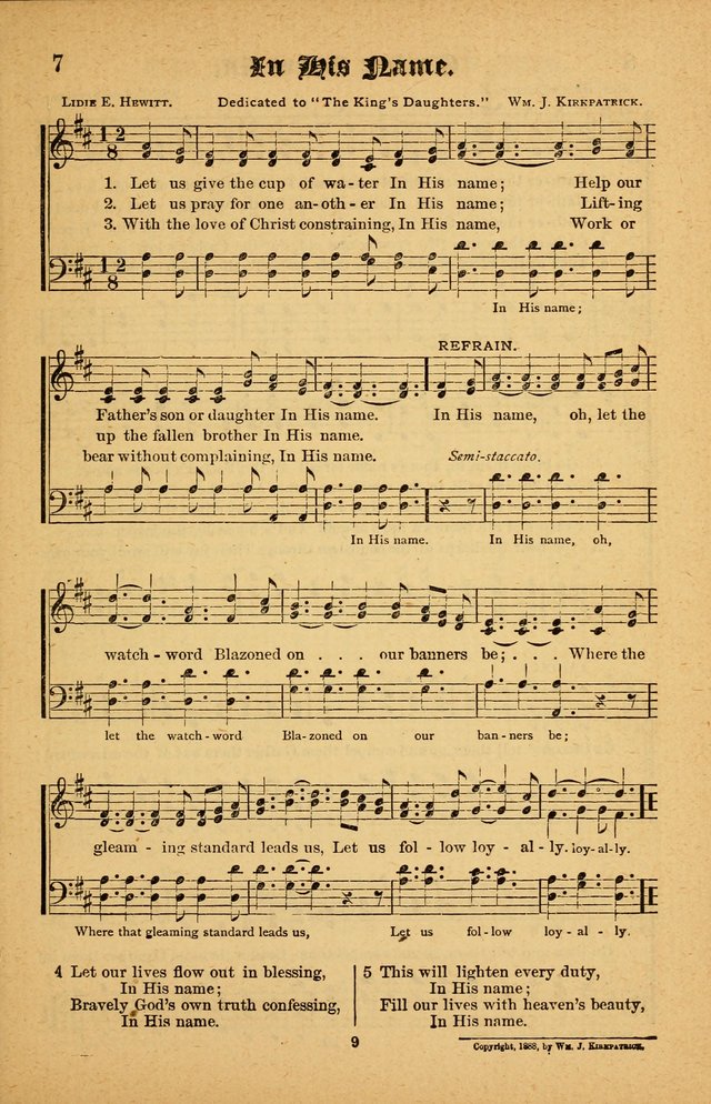 The Silver Trumpet: a collection of new and selected hymns; for use in public worship, revival services, prayer and social meetings, and Sunday schools page 9