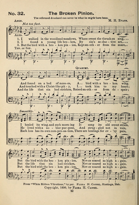 Silver Tones: a new temperance and prohibition song book, containing the most popular songs sung by The Silver Lake Quartette page 42