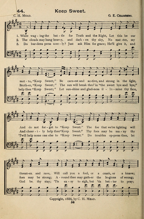 Silver Tones: a new temperance and prohibition song book, containing the most popular songs sung by The Silver Lake Quartette page 58