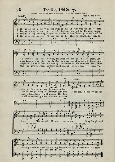 Sweeter Than All Songs: containing many new songs, a number of the popular songs of to-day, with many familiar hymns; for all occasions of Christian work and worship  page 86