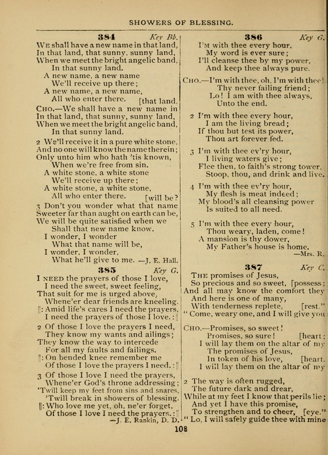 The Sacred Trio: comprising Redemption Songs, Showers of Blessing, The Joyful Sound (Word ed.) page 110