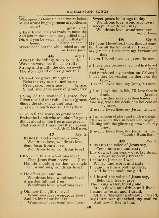 The Sacred Trio: comprising Redemption Songs, Showers of Blessing, The Joyful Sound (Word ed.) page 16