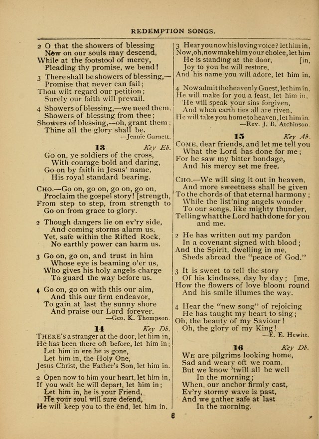 The Sacred Trio: comprising Redemption Songs, Showers of Blessing, The Joyful Sound (Word ed.) page 6