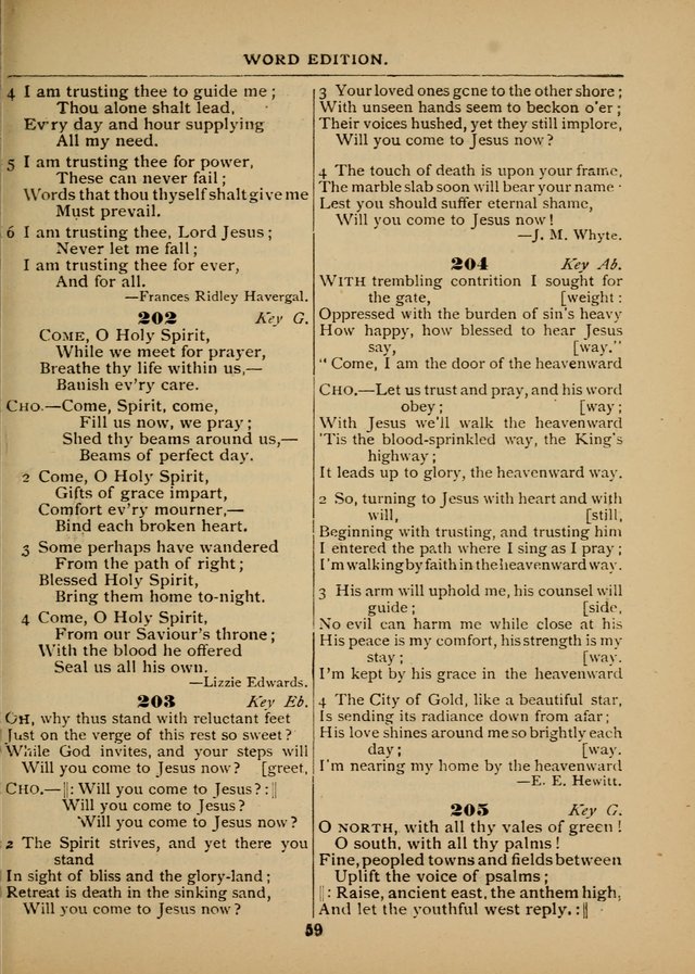 The Sacred Trio: comprising Redemption Songs, Showers of Blessing, The Joyful Sound (Word ed.) page 61