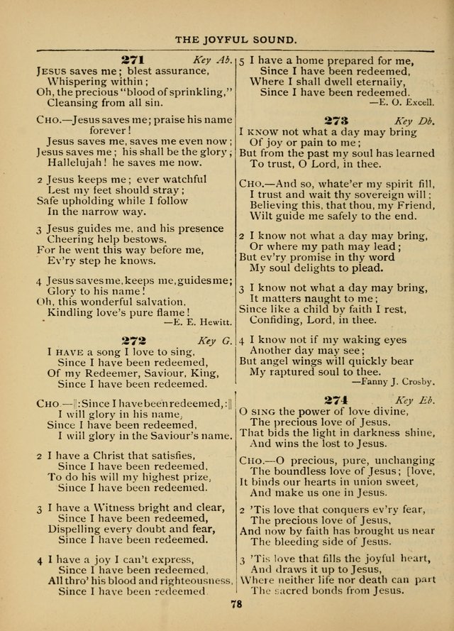 The Sacred Trio: comprising Redemption Songs, Showers of Blessing, The Joyful Sound (Word ed.) page 80