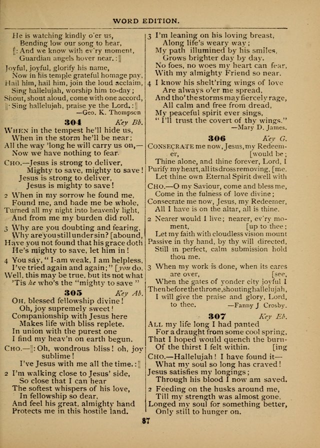 The Sacred Trio: comprising Redemption Songs, Showers of Blessing, The Joyful Sound (Word ed.) page 89