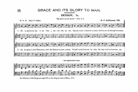 Sacred Tunes and Hymns: Containing a Special Collection of a Very High Order of Standard Sacred Tunes and Hymns Novel and Newly Arranged page 18