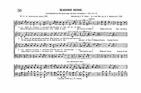 Sacred Tunes and Hymns: Containing a Special Collection of a Very High Order of Standard Sacred Tunes and Hymns Novel and Newly Arranged page 56