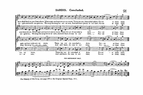 Sacred Tunes and Hymns: Containing a Special Collection of a Very High Order of Standard Sacred Tunes and Hymns Novel and Newly Arranged page 91