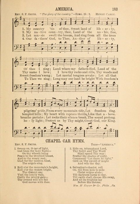Songs Tried and Proved: for the user of prayer meetings, Sunday schools, general evangelistic work, and the home circle page 189