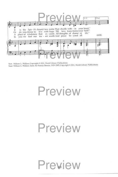 Singing the Sacred: psalms, hymns, and spiritual songs (Vol 1) page 63