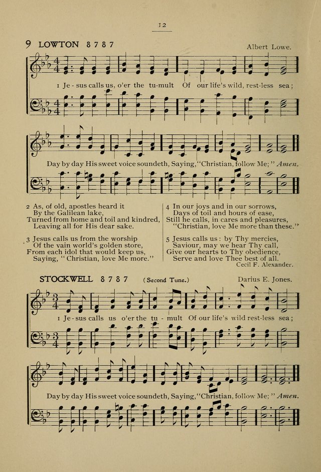 Student Volunteer Hymnal: Fourth International Convention, Toronto, 1902 page 12
