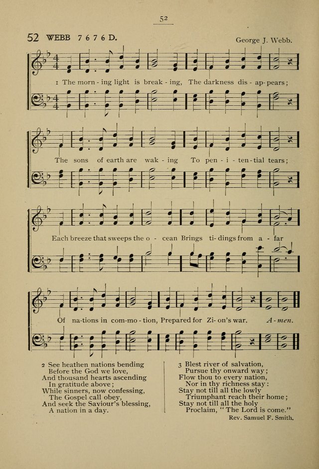 Student Volunteer Hymnal: Fourth International Convention, Toronto, 1902 page 52