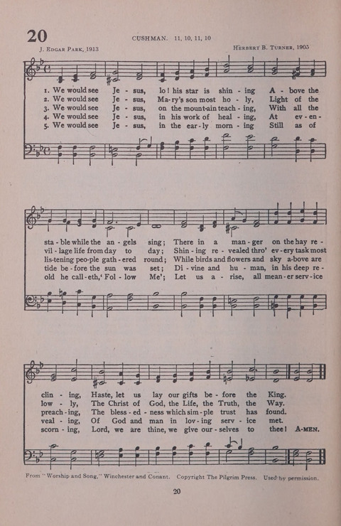 Student Volunteer Hymnal page 20