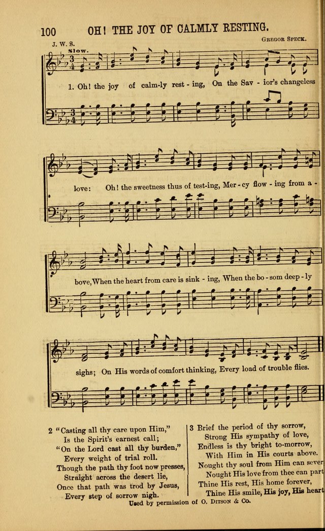 Singing on the Way: a collection of hymns and tunes for Sunday schools, social worship and congregations page 100
