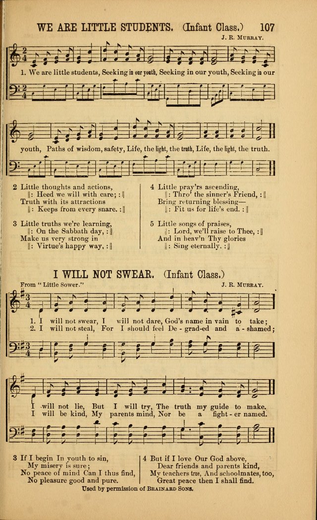 Singing on the Way: a collection of hymns and tunes for Sunday schools, social worship and congregations page 107