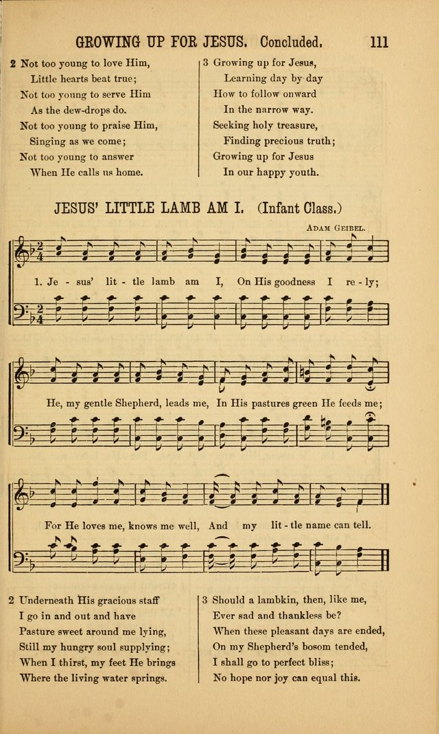 Singing on the Way: a collection of hymns and tunes for Sunday schools, social worship and congregations page 111
