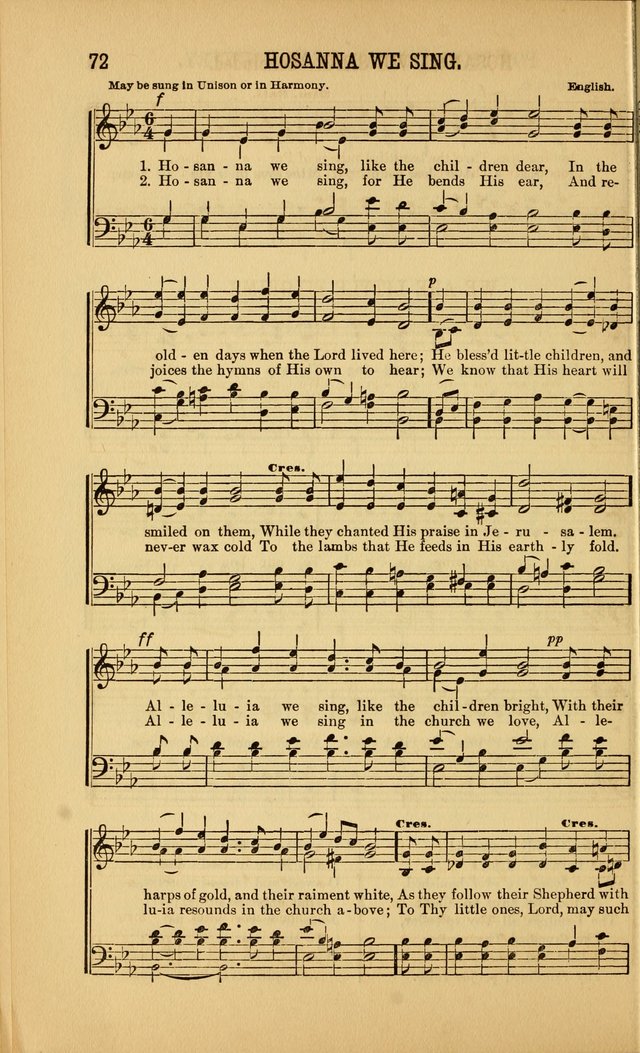 Singing on the Way: a collection of hymns and tunes for Sunday schools, social worship and congregations page 72