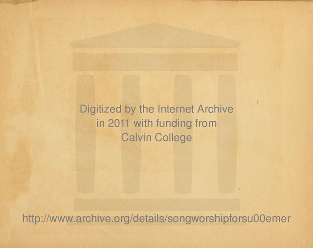 Song Worship for Sunday Schools page iii