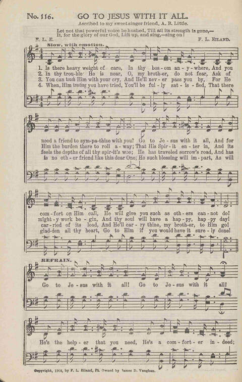 Soul-Winning Songs: for revivals, all soul winning work and general church use page 116