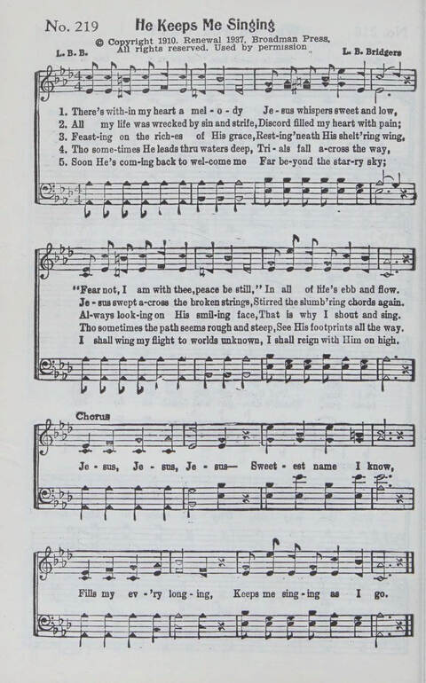 Songs We Sing Complete: a selection of songs that never grow old which have inspired the saints through decades page 220