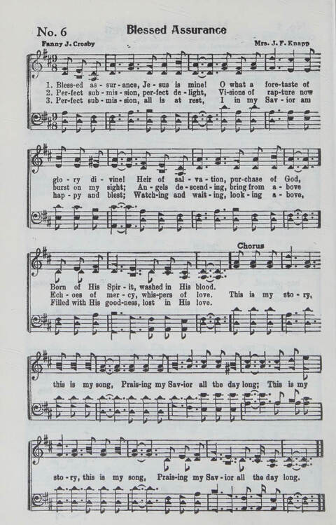 Songs We Sing Complete: a selection of songs that never grow old which have inspired the saints through decades page 6