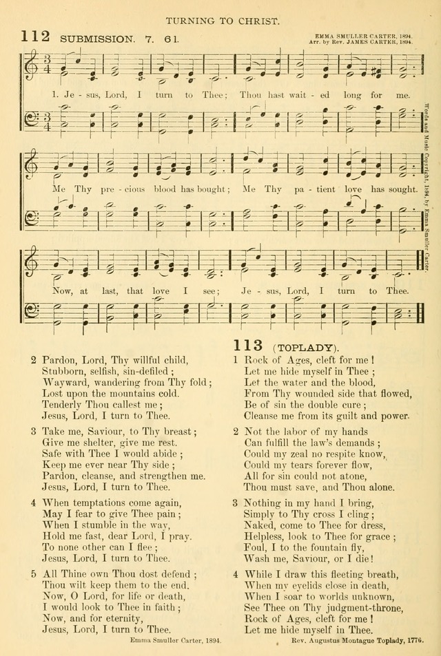 Songs of Work and Worship: a collection of hymns and tunes for devotional and evangelistic meetings page 73