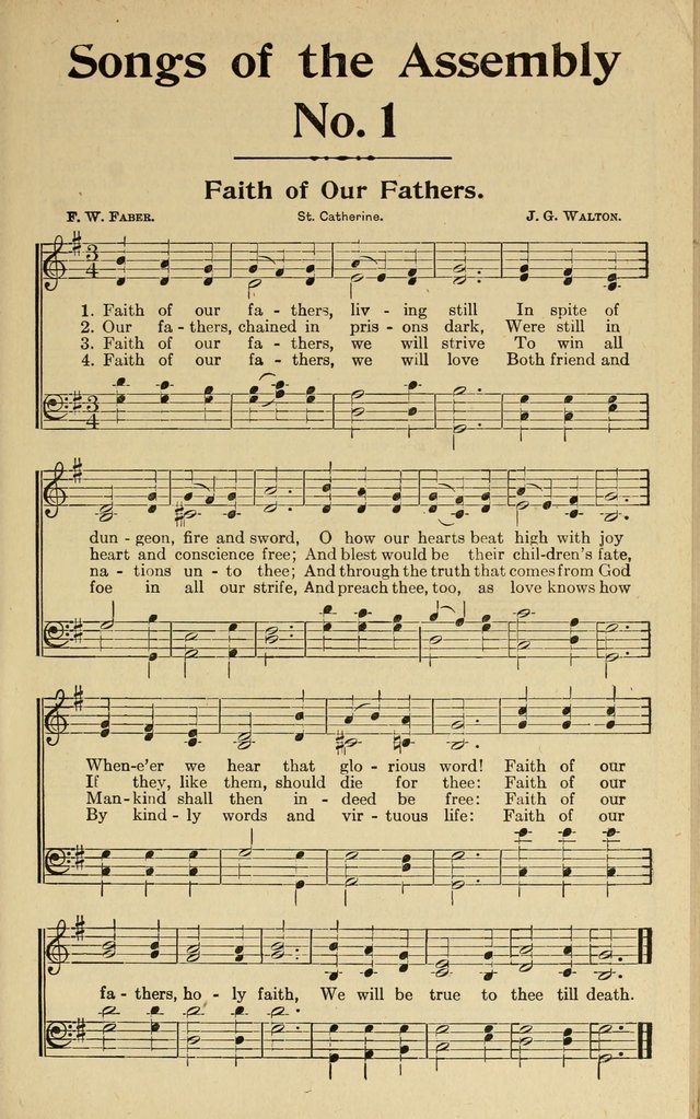 Songs of the Assembly: No. 1 page 1