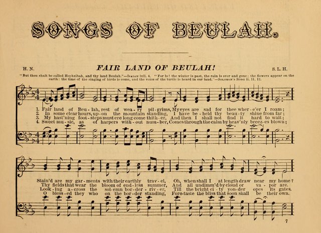 Songs of Beulah : A New Collection of Music for Sunday Schools, Families and Devotional Meetings page 2