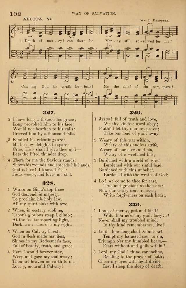 Songs of the Church: or, hymns and tunes for Christian worship page 102